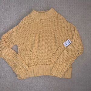 Charlotte Russe Yellow Mock Neck Sweater